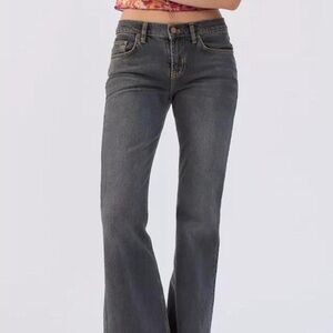 BDG Dark Wash Low-Rise Flare
